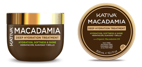 Kativa Tratamiento Macadamia · Hidratación Suavidad Y Brillo