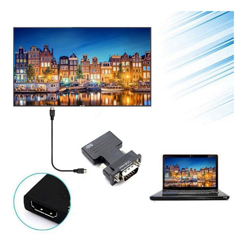 1080p Hd Multimídia Interface Feminino Para Vga Vídeo Mascul