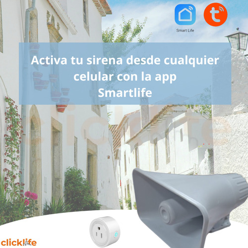 Alarma Sirena Wifi 30w Con Sensor Movimiento App Alexa