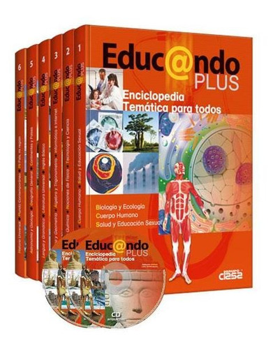 Enciclopedia Educando Plus 6 Tomos + Cd