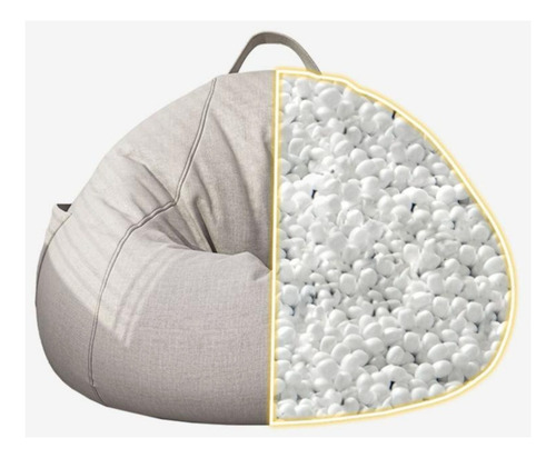 Mini Sofa De Bolsa Puff Xl Para Dormitorio Living 110x130 Cm