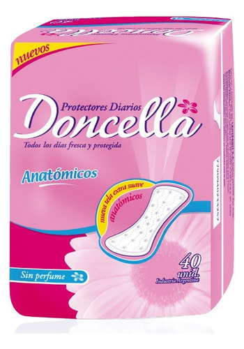 Doncella Protector Diario Anatomico Sin Perfume X 40 Uni