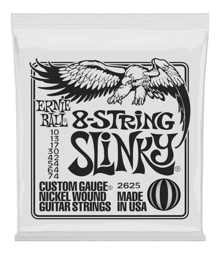 Enc Guitarra Ernie Ball 010 2625 - 8 Cordas