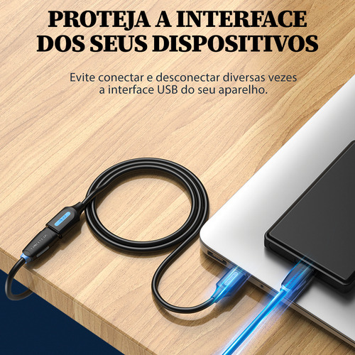 Cabo Extensor Usb 3.0 Macho X Usb Femea Ps4 Ps5 Vention 5m