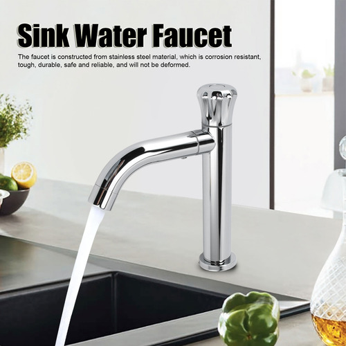Grifo De Agua Para Fregadero G1/2 De Acero Inoxidable De Una