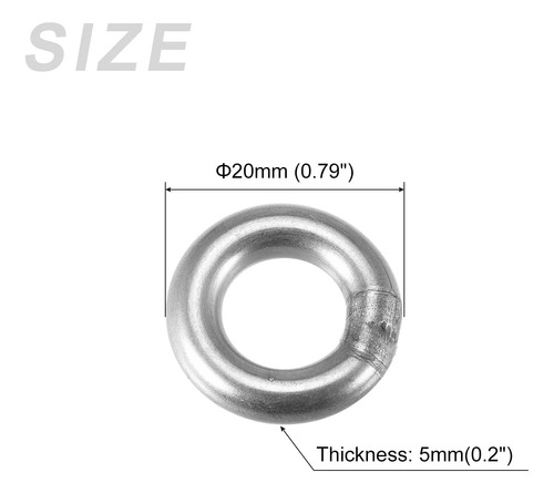 Anillos Tóricos De Acero Inoxidable 304 (0.787pulgadade Diám