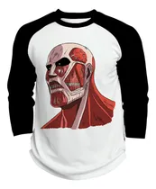Comprar Playera Raglan 3\u002F4 Anime Attack On Titan Titán Colosal #418
