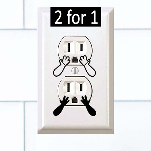 Preto - Um: 6 Pares (12) - Decalques Creative Hand Socket,