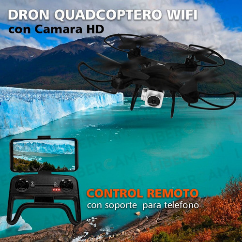 Drone Con Camara Transmite En Vivo Celular Fpv Wifi Luz Led