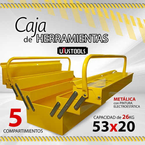 Caja Herramienta Metal 5 Compartimientos Uyustools/ 10669