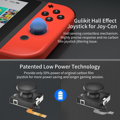 Joystick Gulikit Hall Para Nintendo Switch Para Joycon Con H