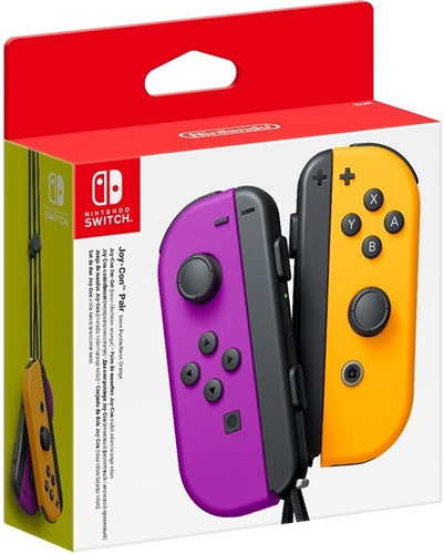 Imagen 1 de 2 de Control Nintendo Switch Joy-con Neon Purple Orange. Sellados