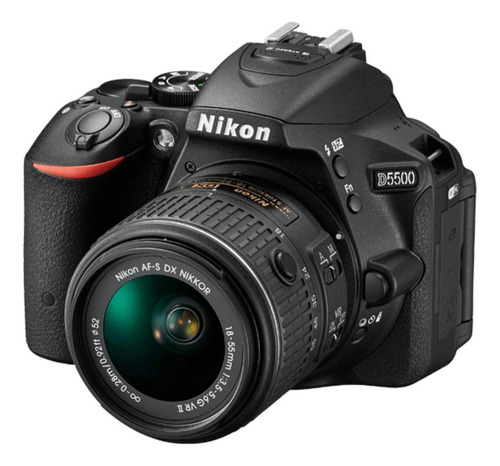  Nikon Kit D5500 + lente 18-55mm VR II DSLR cor  preto