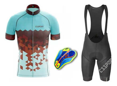 Conjunto De Ciclismo  C/calza Gel Importado Cs Sport