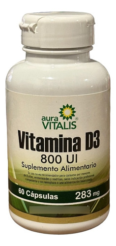 Vitamina D3 283mg Neto 60 Cápsulas 2 Meses