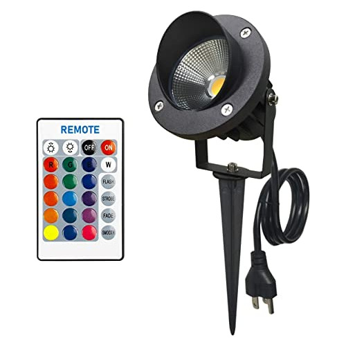 Foco Led De Paisaje De Color Control Remoto 120v 25w Im...