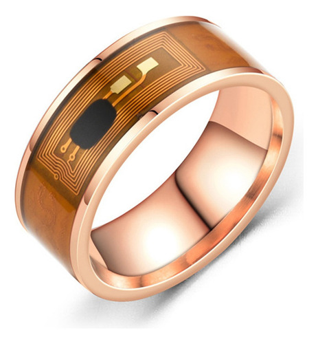 Anillo Inteligente Orfi Nfc De Acero Inoxidable Con Patrón D