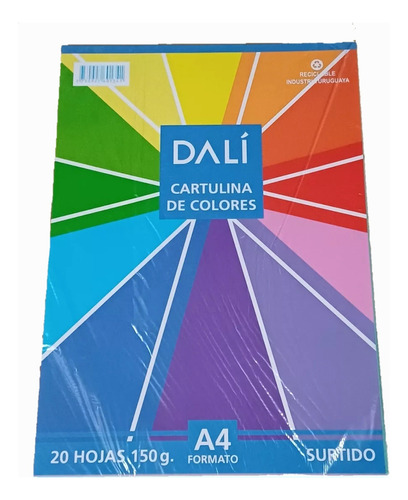 20 Hojas De Cartulina Colores Fuertes - Tamaño A4