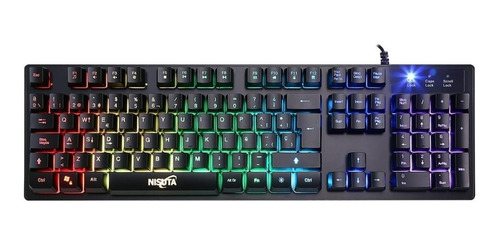 Teclado Gamer Rgb Al Ritmo De La Música + 17 Modos Nisuta