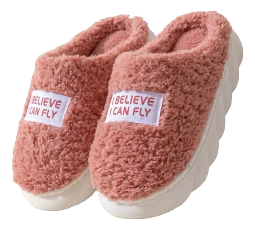 Pantuflas Polar Felpa Invierno Mujer Estilo Zapato