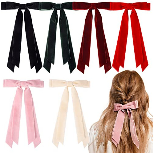 10pcs Velvet Bows Hair Clip Ribbon Accesorios 9q9lw
