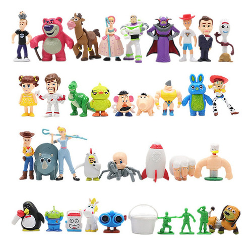 36pcs Toy Story 4 Woody Lightyear Forky Buzz Acción Figura Y