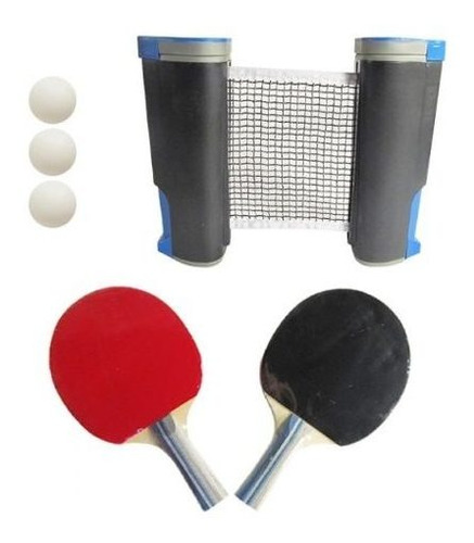Set Ping Pong Sensei 2 Paletas + 3 Pelotas + Red Retractil