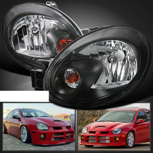 Faros 2003 2004 2005 Dodge Neon Negros  Par 03 04 05