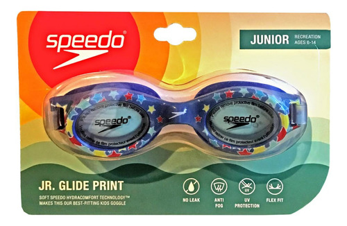 Gafas De Natación Speedo. Glide Jr. Print   Junior 6/14 Años
