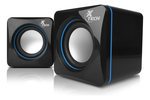 Mini Parlantes Xtech Xts-110 Estereo Usb 3,5mm Negro