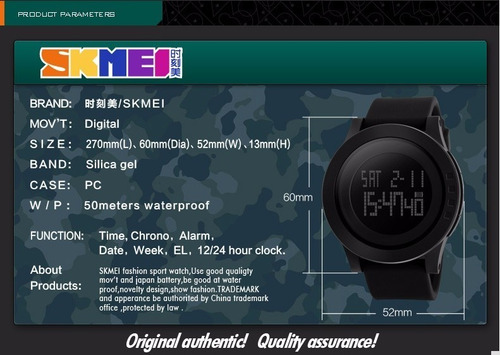 Imagen 7 de 9 de Reloj Sumergible Skmei Deportivo S Shock Moderno Fashion