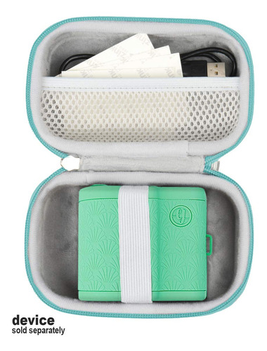 Casesack Protective Case For Prynt Pocket, Instant Photo Printer, Mesh Pocket For Printing Paper And Cable, Featured Wrist Strap (frosted Sky Blue)