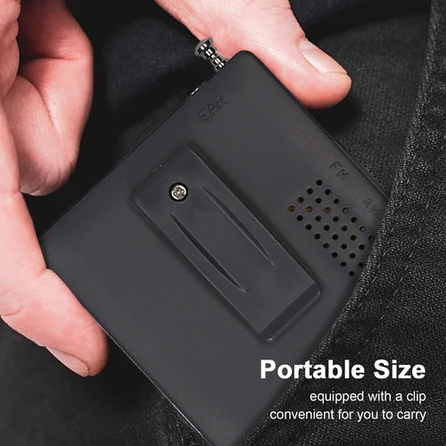 Indin Bc-r60 Am Fm - Radio Portátil De Bolsillo Con Batería