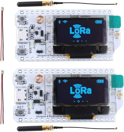 2sets 868mhz-915mhz Sx1276 Esp32 Wifi Bluetooth Lora Modulo Placa De Desarrollo Con 0.96 Pantalla Oled Y Transceptor De 