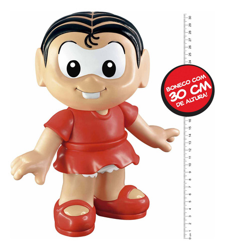 Boneco Mônica Grande 30cm Vinil Turma Da Mônica