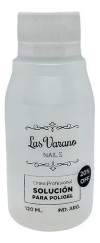 Solución Para Polygel Las Varano Uñas Esculpidas 120ml