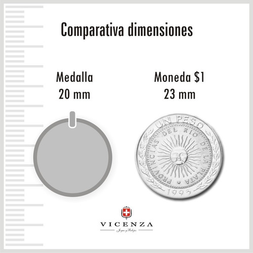 Medalla Virgen Del Carmen - Plata 925 - 20mm