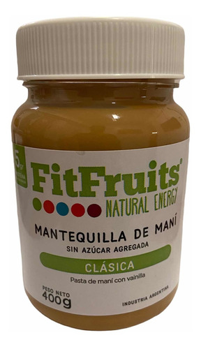 Mantequilla De Maní Fitfruits Sin Azúcar Agregada 