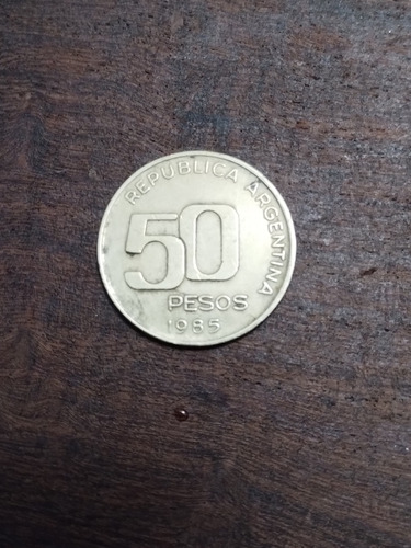 Moneda 50 Pesos 1985 Aniversario Bcra