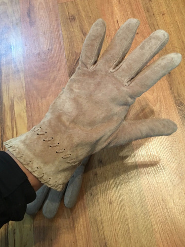 Padrisimos Guantes Piel Fina Antecerdo Suave Beige Originale