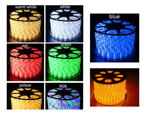 Luces Led Manguera Cálido Navideña Rollo De 100 Metros