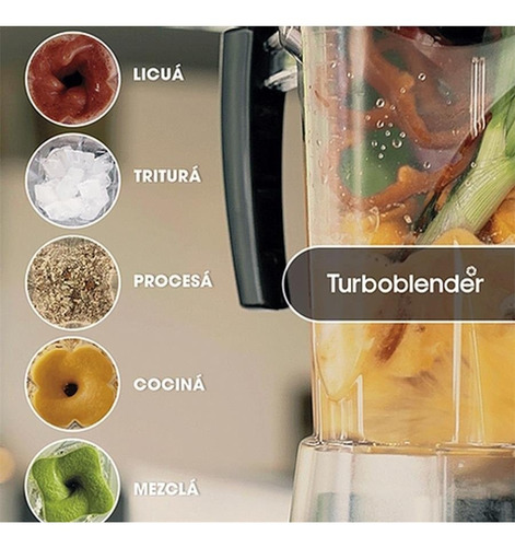 Imagen 4 de 6 de Licuadora Al Vacio Profesional Turboblender Tb-80 1500w 2lts