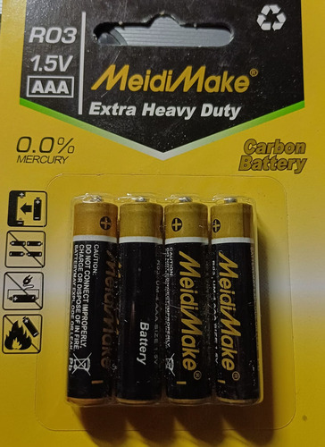 Pilas Alcalinas Aaa Baterías Paquete 1.5v 7th Pack De 4