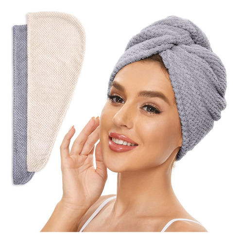 Toalla De Microfibra Para Todo Tipo De Cabello, Paquete D...