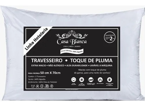 Travesseiro Para Hotel Toque Pluma - Linha Hotelaria