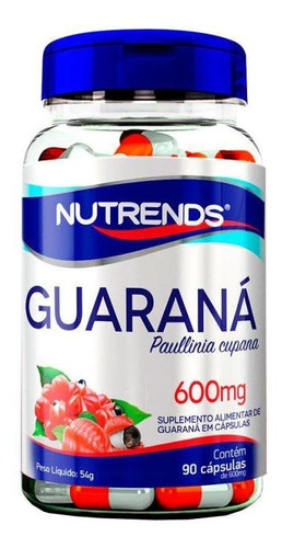 Guaraná 600mg 90 Caps - Nutrends - Aumento De Energia