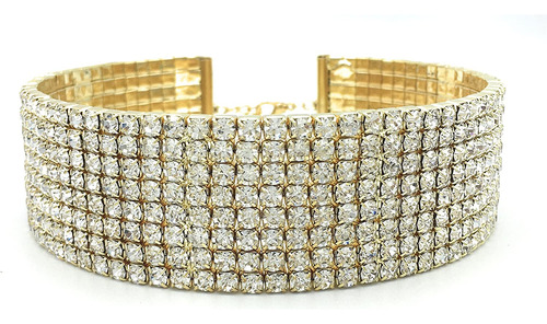 Luxelife - Gargantilla De Diamantes De Imitación De Oro Para