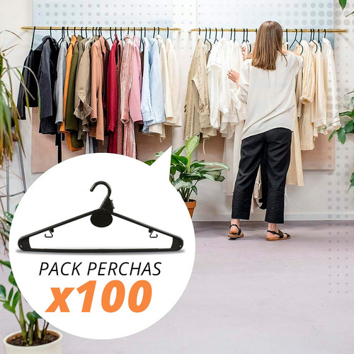 Imagen 2 de 9 de Perchas Plasticas Reforzadas X 100