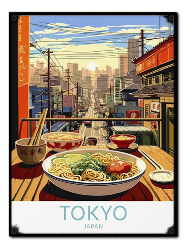 #1593 - Cuadro Decorativo Vintage Tokyo Japon Retro Poster 