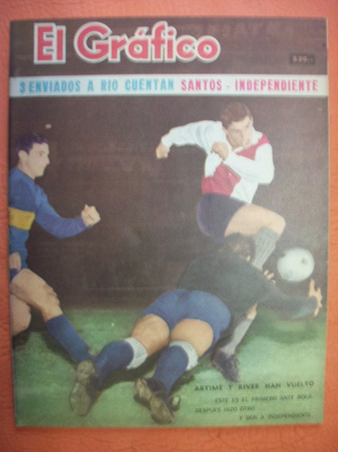 El Grafico 2337 22/7/1964 Boca Vs River Santos Independiente